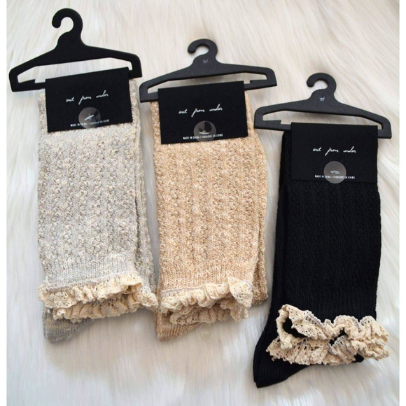 Urban Outfitters Accessories - NWT Urban Outfitters Knee High Knit Crochet Socks